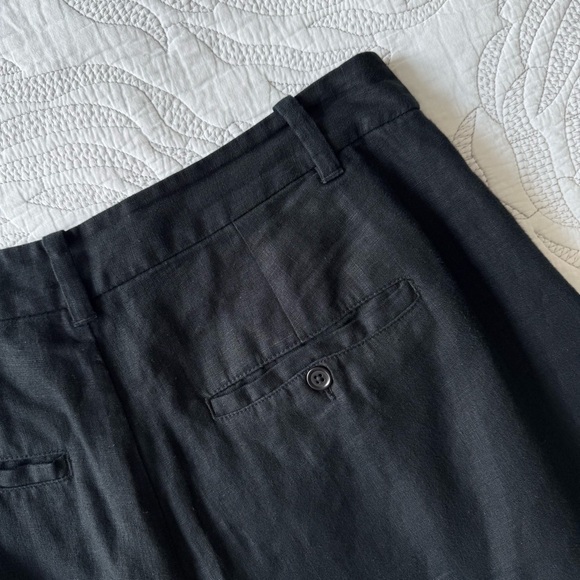 Madewell - The Harlow Wide-Leg Pant in 100% Linen - Black - Picture 12 of 15